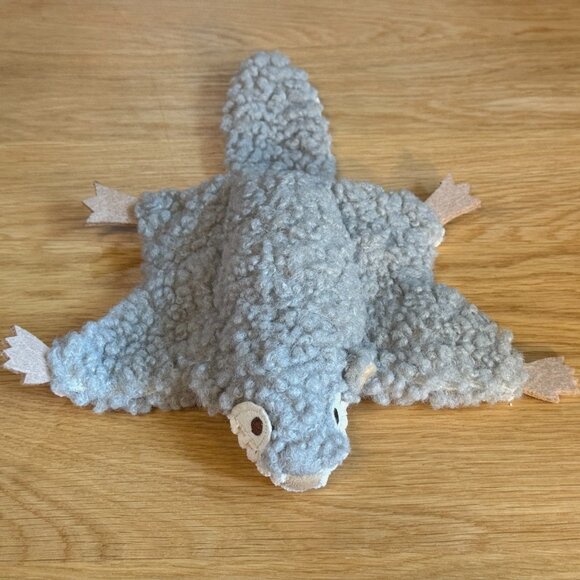 Plush Dog Toy: Skinny Squeaky Crinkle Flying Squirrel Toy, for Medium Pups - Picture 3 of 11